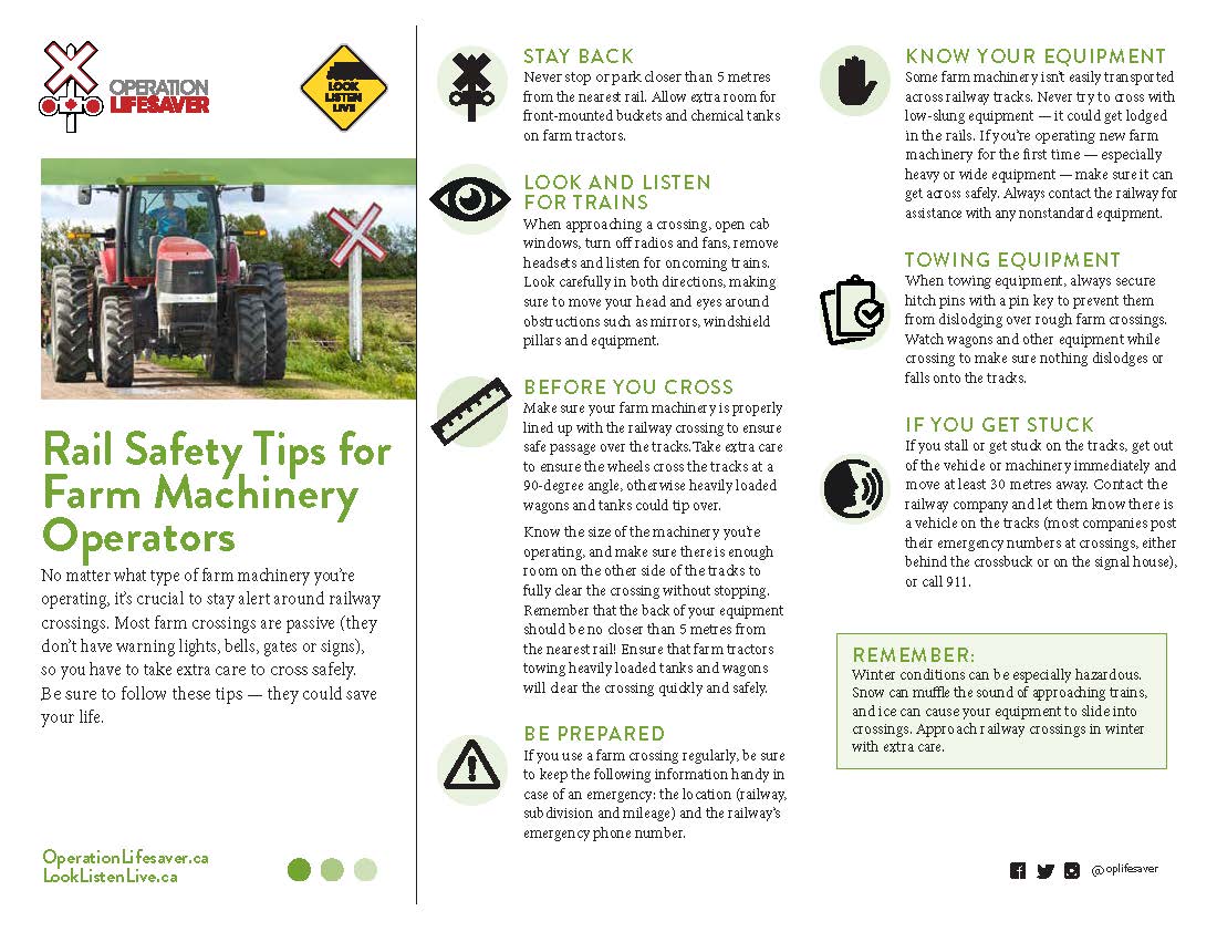Rail safety Agriculture